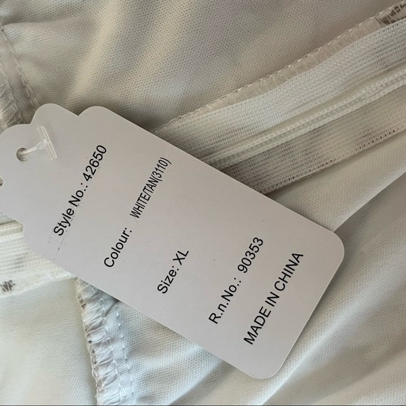 J Gee White Floral Embroidered Lace Spaghetti Strap Mini Shift Dress - Picture 7 of 11